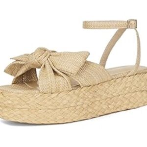 Elegant Tan Espadrille Wedge Sandals